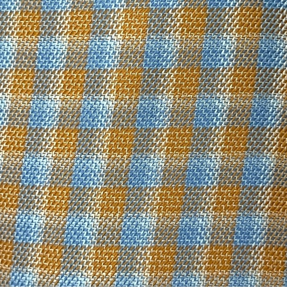 Robert Talbott Dress Shirt Mens XL Orange Blue Plaid Button Up 17-17.5 32/33 - Picture 8 of 12